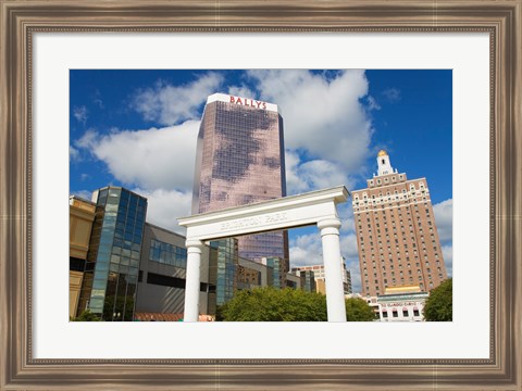 Framed Ballys Casino &amp; Brighton Park, Atlantic City Boardwalk, New Jersey, USA Print