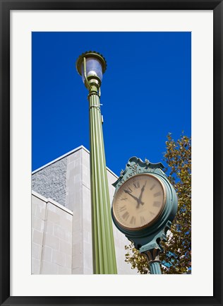 Framed Clock on Atlantic Avenue, Atlantic City, New Jersey, USA Print