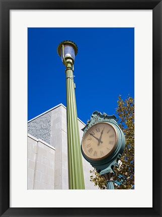 Framed Clock on Atlantic Avenue, Atlantic City, New Jersey, USA Print