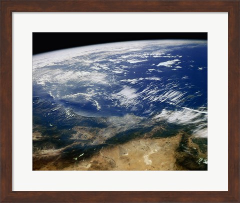 Framed Earth San Andreas and Garloch Faults California USA Print