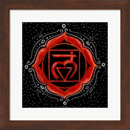 Framed Muladhara - Root Chakra, Support Print