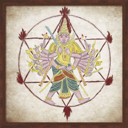 Framed Chakra Ayudhapurusha Print