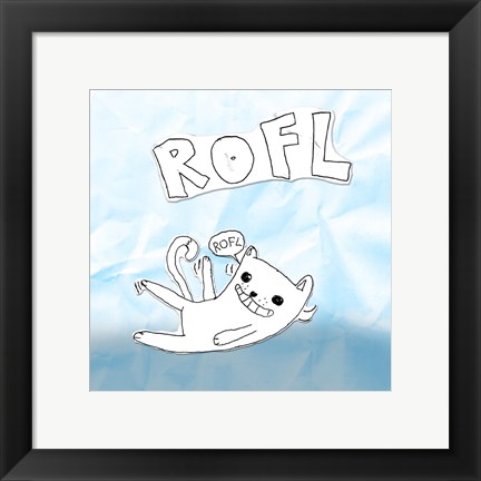 Framed ROFL Cat Print