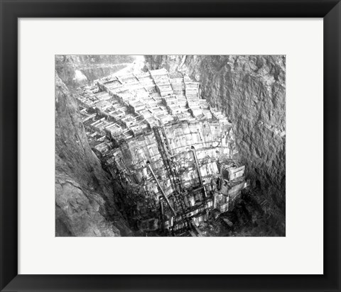 Framed As the Hoover Dam forms Print