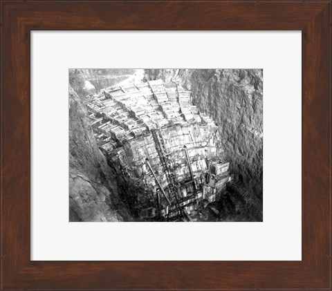 Framed As the Hoover Dam forms Print