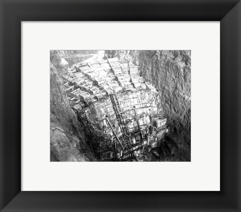 Framed As the Hoover Dam forms Print