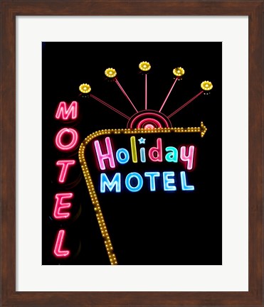 Framed Holiday Motel, Las Vegas, Nevada Print