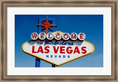 Framed Sign in daytime, Las Vegas, Nevada Print