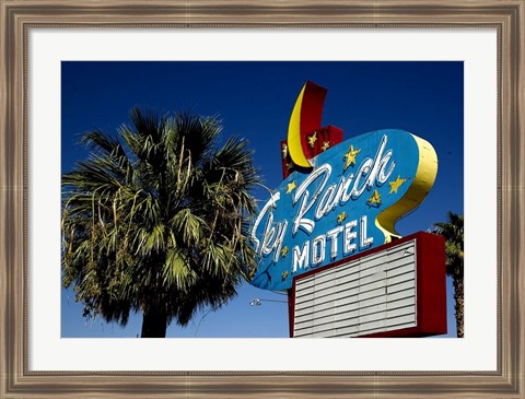 Framed Sky ranch motel sign Print