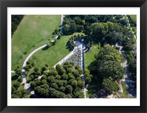 Framed Ariel view of the Korean War Monument Print