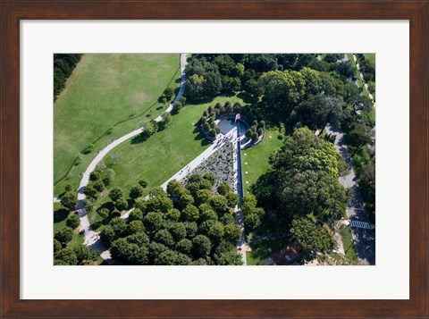 Framed Ariel view of the Korean War Monument Print