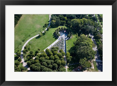 Framed Ariel view of the Korean War Monument Print