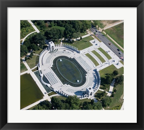 Framed Ariel view of the WW2 Monument Print