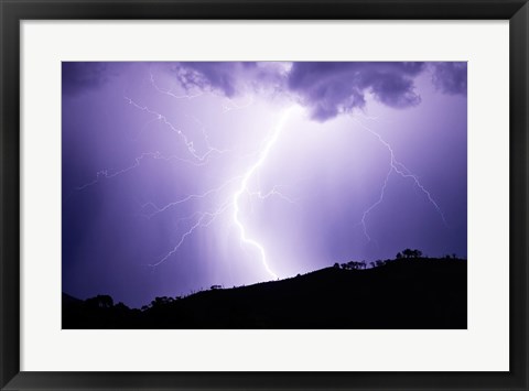 Framed Lightning Strike 2007 Print