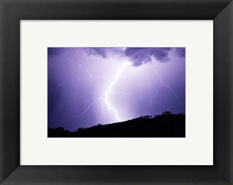 Framed Lightning Strike 2007 Print