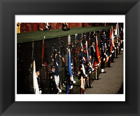 Framed Dedication of Vietnam Veterans Memorial 1982 Print