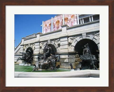 Framed Library of Congress Court of Neptune Fountain Washington DC Print