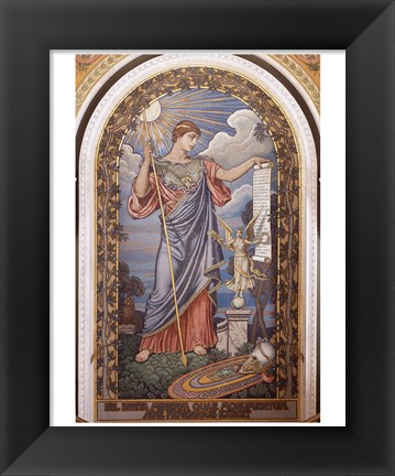 Framed Second Floor, East Corridor. Mosaic of Minerva library of congress washington Print