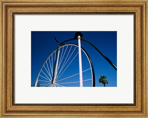 Framed Close-up of a Penny farthing bicycle, Santa Barbara, California, USA Print