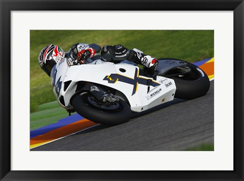 Framed Garry McCoy riding the Ilmor X3 Print