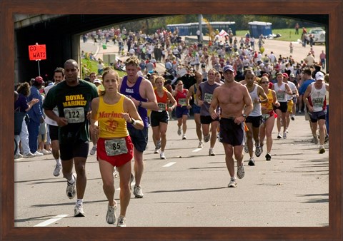 Framed Jersey Marathon 2011 Print