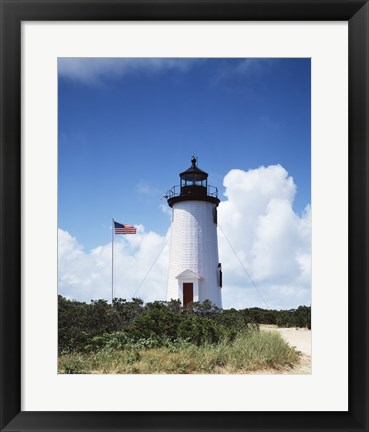 Framed Ape Poge Light, Cape Cod, Massachusetts Print