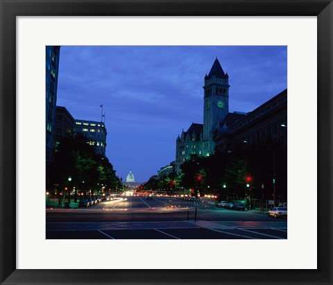 Framed Traffic on a road, Washington, D.C. Photograph Print