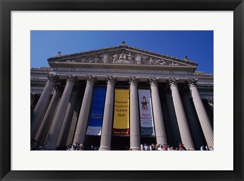 Framed Facade of the U.S. National Archives, Washington, D.C., USA Print