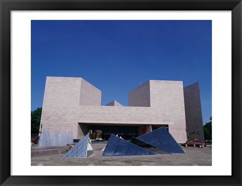 Framed Facade of the National Gallery of Art Fountain, Washington, D.C., USA Print