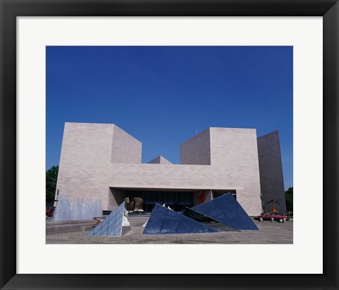 Framed Facade of the National Gallery of Art Fountain, Washington, D.C., USA Print