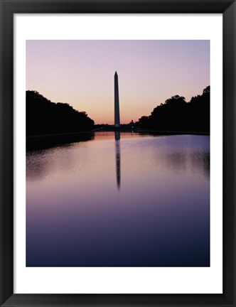 Framed Silhouette of the Washington Monument, Washington, D.C., USA Print