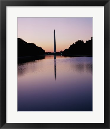 Framed Silhouette of the Washington Monument, Washington, D.C., USA Print