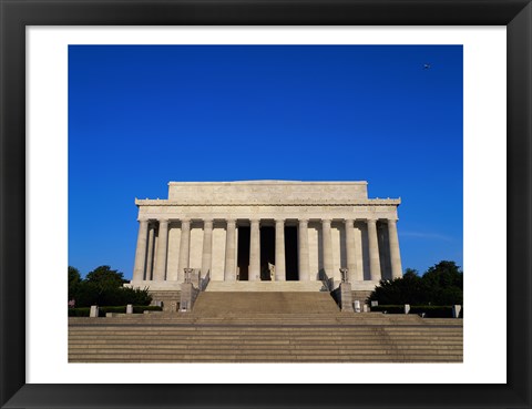 Framed Facade of the Lincoln Memorial, Washington, D.C., USA Print