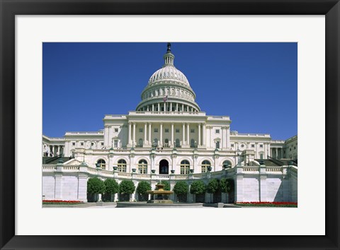 Framed Low angle view of a government building, Capitol Building, Washington DC, USA Print