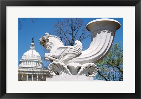 Framed USA, Washington DC, Capitol Building, sculpture Print