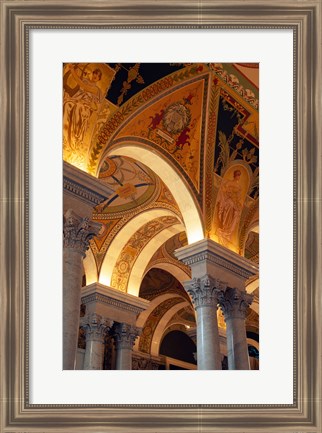 Framed Interiors of a library, Library Of Congress, Washington DC, USA Print