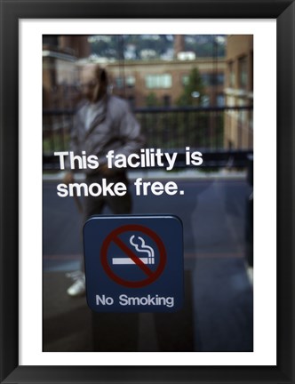 Framed No Smoking - smoke free Print