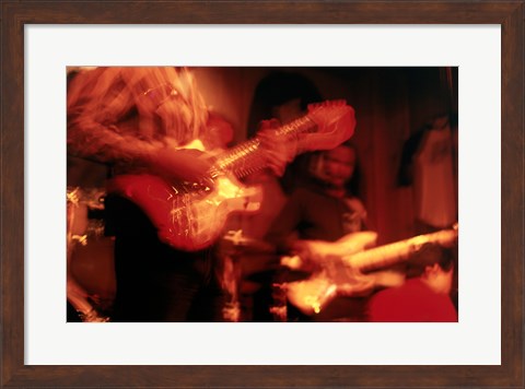 Framed Guitars Print