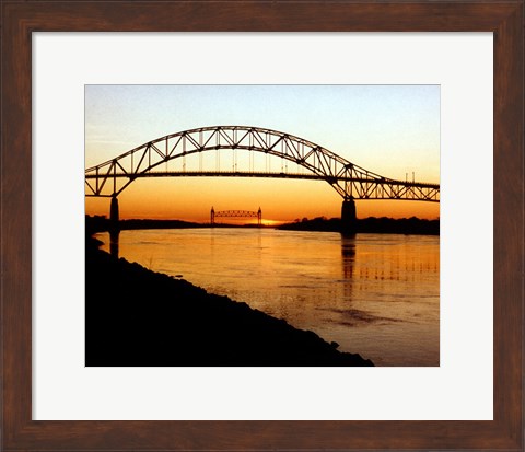 Framed Bourne Bridge over the Cape Cod Canal Print