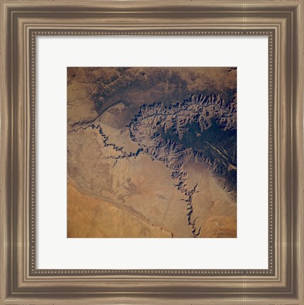 Framed Grand Canyon from space Print