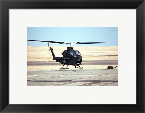 Framed AH-1 Cobra helicopter Print