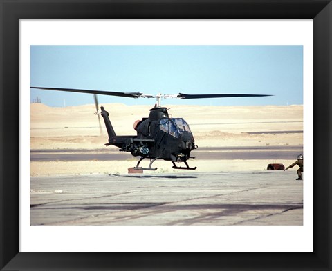 Framed AH-1 Cobra helicopter Print