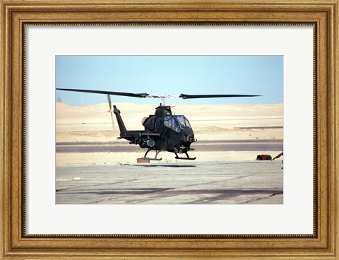 Framed AH-1 Cobra helicopter Print