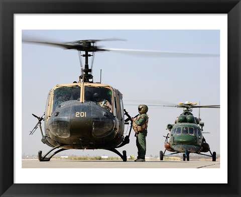 Framed Iraqi air force carries wounded warrior on aeromedical evacuation mission Print