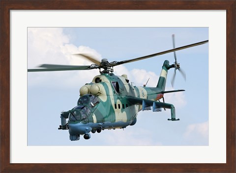 Framed Nigerian Mil Mi-35P Print