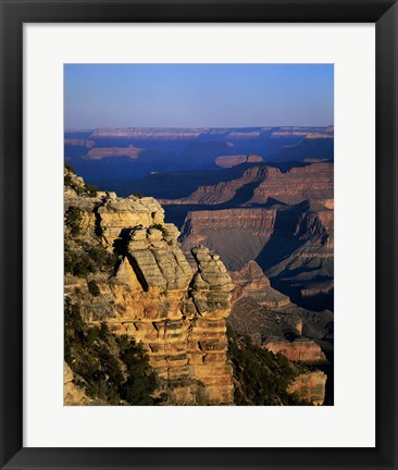 Framed High angle view of rock formations, Grand Canyon National Park, Arizona, USA Print