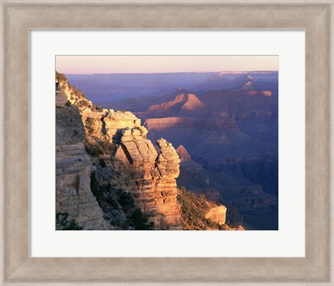 Framed High angle view of rock formations, Grand Canyon National Park, Arizona, USA Print