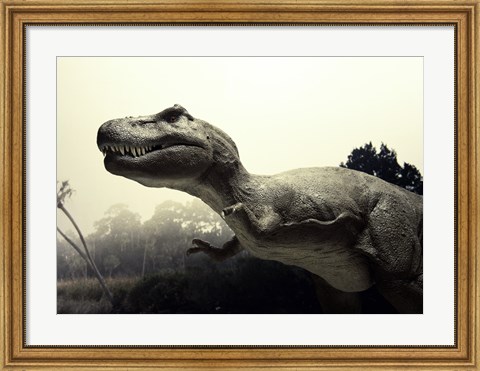 Framed Close-up of a Tyrannosaurus Rex Print