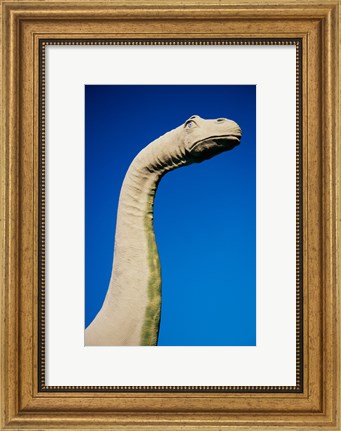 Framed High section view of a statue of a dinosaur, Palm Springs, California, USA Print