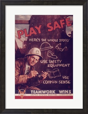 Framed Play Safe Print